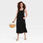 Women's Ruffle Sleeveless Dress - A New Day Black