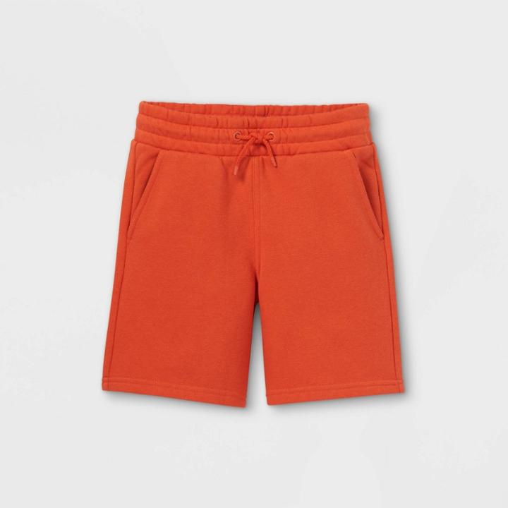 Kids' Knit Jogger Shorts - Cat & Jack Orange