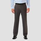 Haggar Men's Cool 18 Pro Classic Fit Flat Front Casual Pants - Charcoal Heather 32x30, Men's, Grey Grey