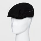 Target Men's Black Ripstop Falt Cap With Metal Eyelets Fitted Driving Cap - Goodfellow & Co Black
