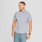 Men's Striped Short Sleeve Novelty Button-down Shirt - Goodfellow & Co Gray