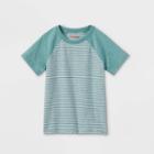 Toddler Boys' Striped Baseball Short Sleeve T-shirt - Cat & Jack Green