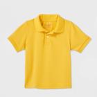 Petitetoddler Boys' Short Sleeve Interlock Uniform Polo Shirt - Cat & Jack Gold