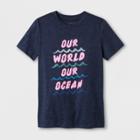 Boys' Short Sleeve Our World Our Ocean Graphic T-shirt - Cat & Jack Navy