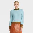 Women's Crewneck Pullover Sweater - Who What Wear Blue Colorblock