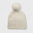 Women's Sherpa Beanie Hat - Universal Thread Cream One Size, Women's, Ivory