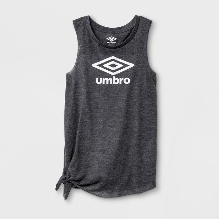 Umbro Girls' Racer Edge Tank - Black/white