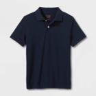 Boys' Short Sleeve Pique Uniform Polo Shirt - Cat & Jack Navy
