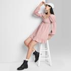 Women's Long Sleeve Milkmaid Dress - Wild Fable Blush Pink