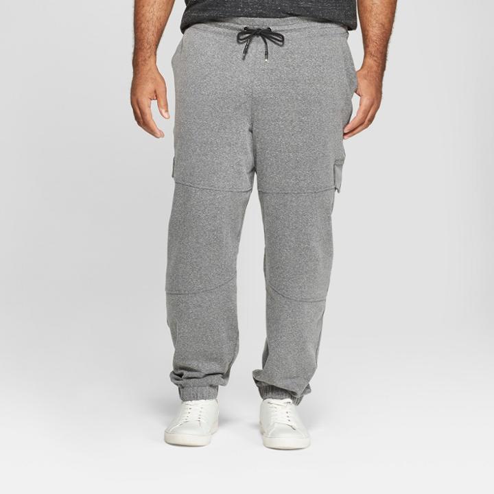 Men's Big & Tall Tapered Knit Jogger Pants - Goodfellow & Co Railroad Gray