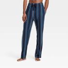 Men's 32 Vertical Stripe Knit Pajama Pants - Goodfellow & Co Navy Blue