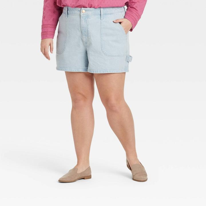Women's Plus Size High-rise Carpenter Shorts - Universal Thread