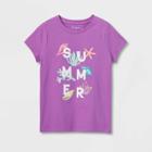 Girls' Summer Short Sleeve Graphic T-shirt - Cat & Jack Purple