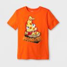 Boys' Adaptive Short Sleeve Pizza Graphic T-shirt - Cat & Jack Orange