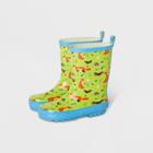 Kids' Forest Friends Garden Rain Boots Green L - Kid Made Modern, Kids Unisex