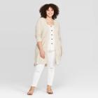 Target Women's Plus Size Long Sleeve Duster Open Layered Cardigan - Universal Thread Cream (ivory)