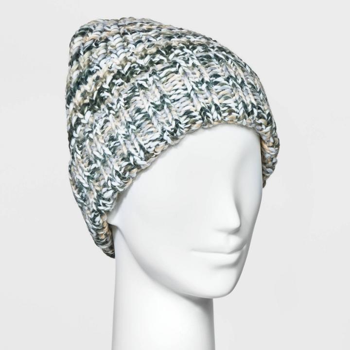 Women's Striped Beanie - Wild Fable Cream, Ivory