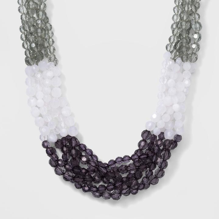 Sugarfix By Baublebar Tri-color Beaded Statement Necklace - Black, Girl's