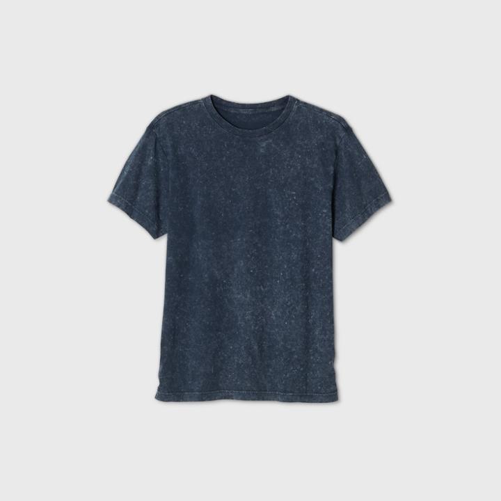 Men's Loose Fit Short Sleeve Crew Neck T-shirt - Original Use Navy