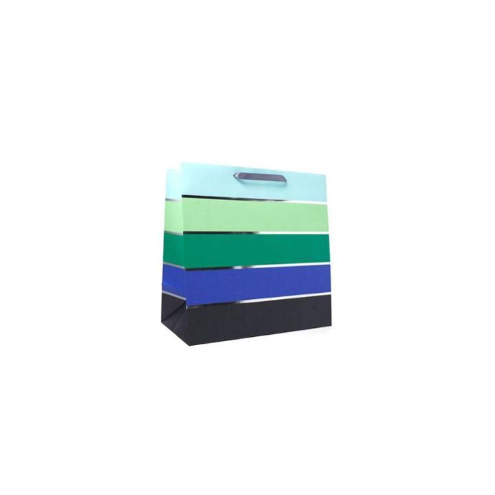 Spritz Square Simple Male Striped Gift Bag With Foil -