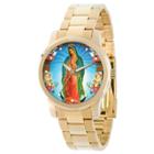 Target Men's Ewatchfactory Our Lady Of Guadalupe Religious Bracelet Watch - Gold
