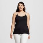 Women's Plus Size Slim Fit Cami - Ava & Viv - Black 3x, Women's,