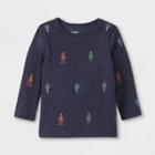 Toddler Boys' Adaptive Rockets Long Sleeve Graphic T-shirt - Cat & Jack Navy