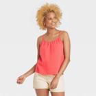 Women's Gauze Tank Top - Universal Thread Coral