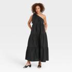 Women's One Shoulder Sleeveless Dress - Who What Wear Jet Black