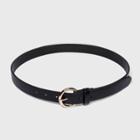 Women's Round Buckle Belt - A New Day Black
