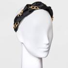 Satin And Chain Headband - A New Day Black