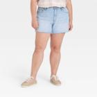 Women's Plus Size High-rise Curvy Midi Jean Shorts - Universal Thread