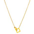 Elya Interlocked Circle And Square Chain Necklace - Gold