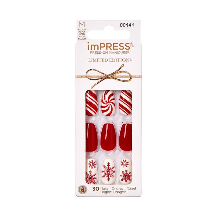 Impress Press-on Manicure Fake Nails - Tis The