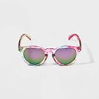 Girls' Crystal Tie-dye Printed Round Sunglasses - Cat & Jack , One Color