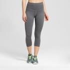 Women's High Waist Heather Textured Capri Leggings - C9 Champion Quartz Gray/white M, Dark Gray Heather