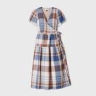 Women's Short Sleeve Wrap Dress - Universal Thread Blue