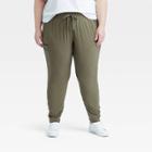 Women's Plus Size Tapered Stretch Woven Mid-rise Pants - All In Motion