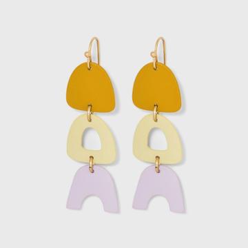 Sprayed Arc Solid And Cutout Drop Earrings - Universal Thread Pale