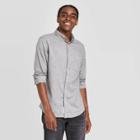 Men's Slim Fit Long Sleeve Oxford Button-down Shirt - Goodfellow & Co Gray