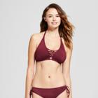 Mossimo Women's Strappy High Neck Halter Bikini Top - New Plum - D/dd Cup -