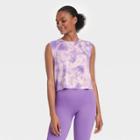 Women's Tie-dye Muscle Tank Top With Raw Edge - Joylab Purple
