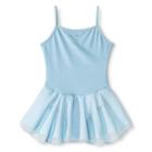 Danz N Motion By Danshuz Danz N Motion Girls' Keyhole Back Activewear Leotard Dress - Light Blue S(4-6),