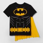 Warner Bros. Petitemen's Batman With Cape Short Sleeve Graphic T-shirt - Black
