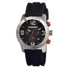 Men's Breed Agent Watch With Full Function Chronograph - Black/silver