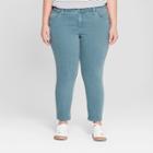 Women's Plus Size Skinny Crop Jeans - Universal Thread Green
