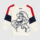 Nintendo Toddler Boys' Mario Fleece Pullover - Cream