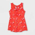 Maternity Floral Print Sleeveless Tie Back Blouse - Isabel Maternity By Ingrid & Isabel Red