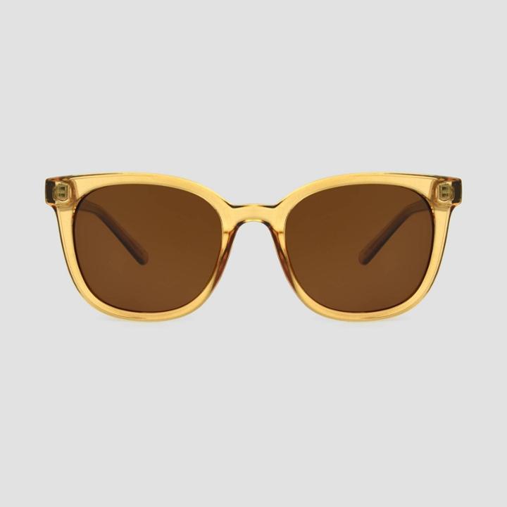 Women's Crystal Surfer Shade Sunglasses With Polarized Lenses - A New Day Beige