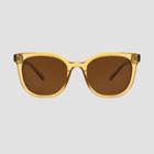 Women's Crystal Surfer Shade Sunglasses With Polarized Lenses - A New Day Beige